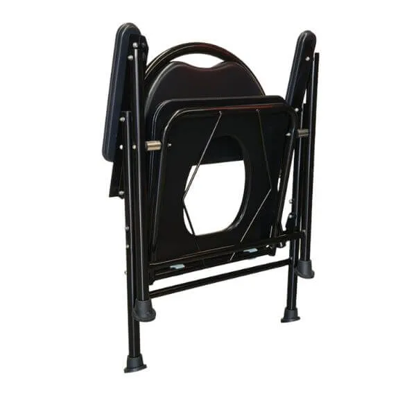 Space-Saving Folding Commode Chair