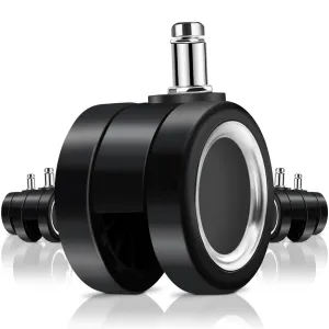 Steelcase Office Chair Casters - 5 Set Rolling Wheels for Desk Chairs, Fit Most Brands and Floors