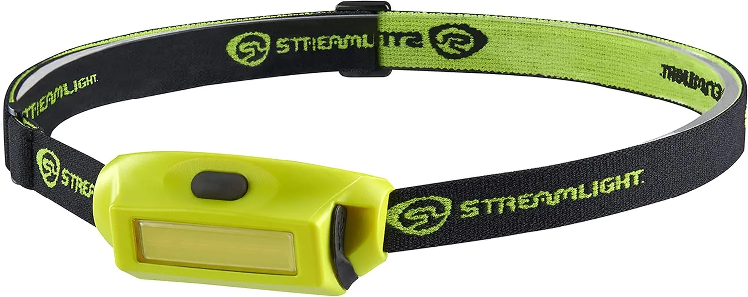 Streamlight 61710 Bandit Pro 180-Lumen USB Rechargeable LED Headlamp with Elastic Head Strap, Visor Clip, and USB Cable, Yellow