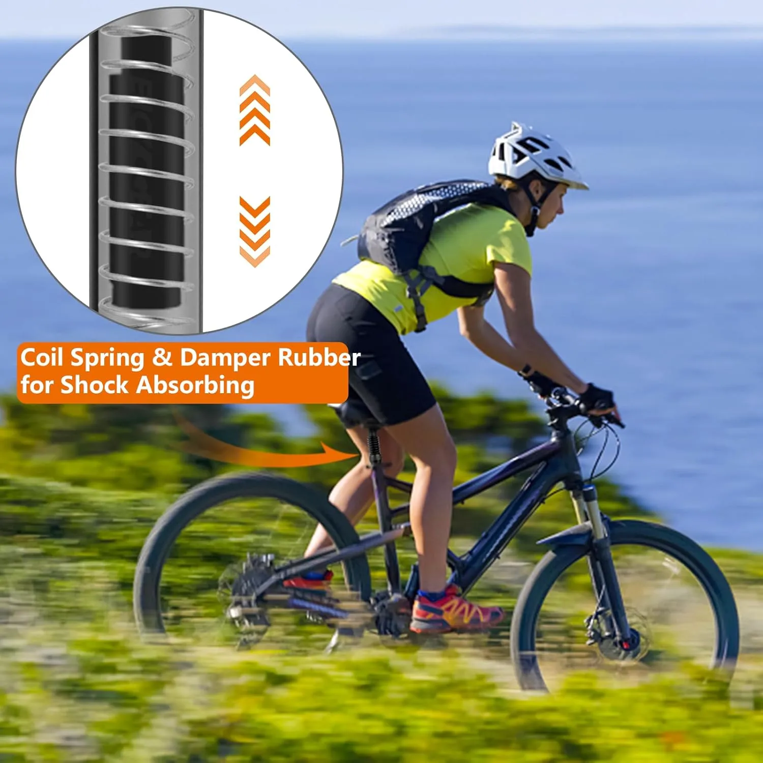 Suspension Seatpost 27.2/30.4/30.9/31.6 Bike Seat Posts with Suspension Headless Bicycle Seat Shock Absorber