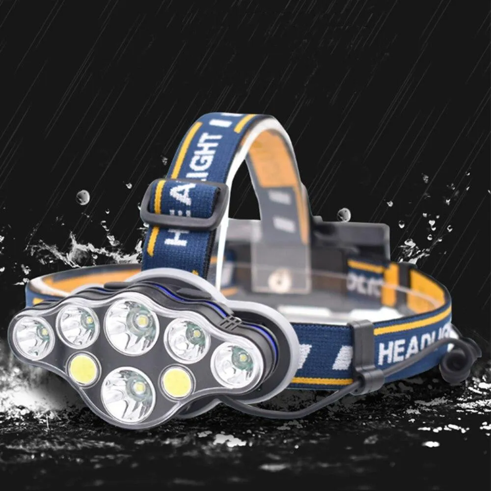 T6 COB 8 Light Mode Headlamp Flashlight USB Rechargeable Headlight Ultra Bright  Sensor Headlamp 60000LM