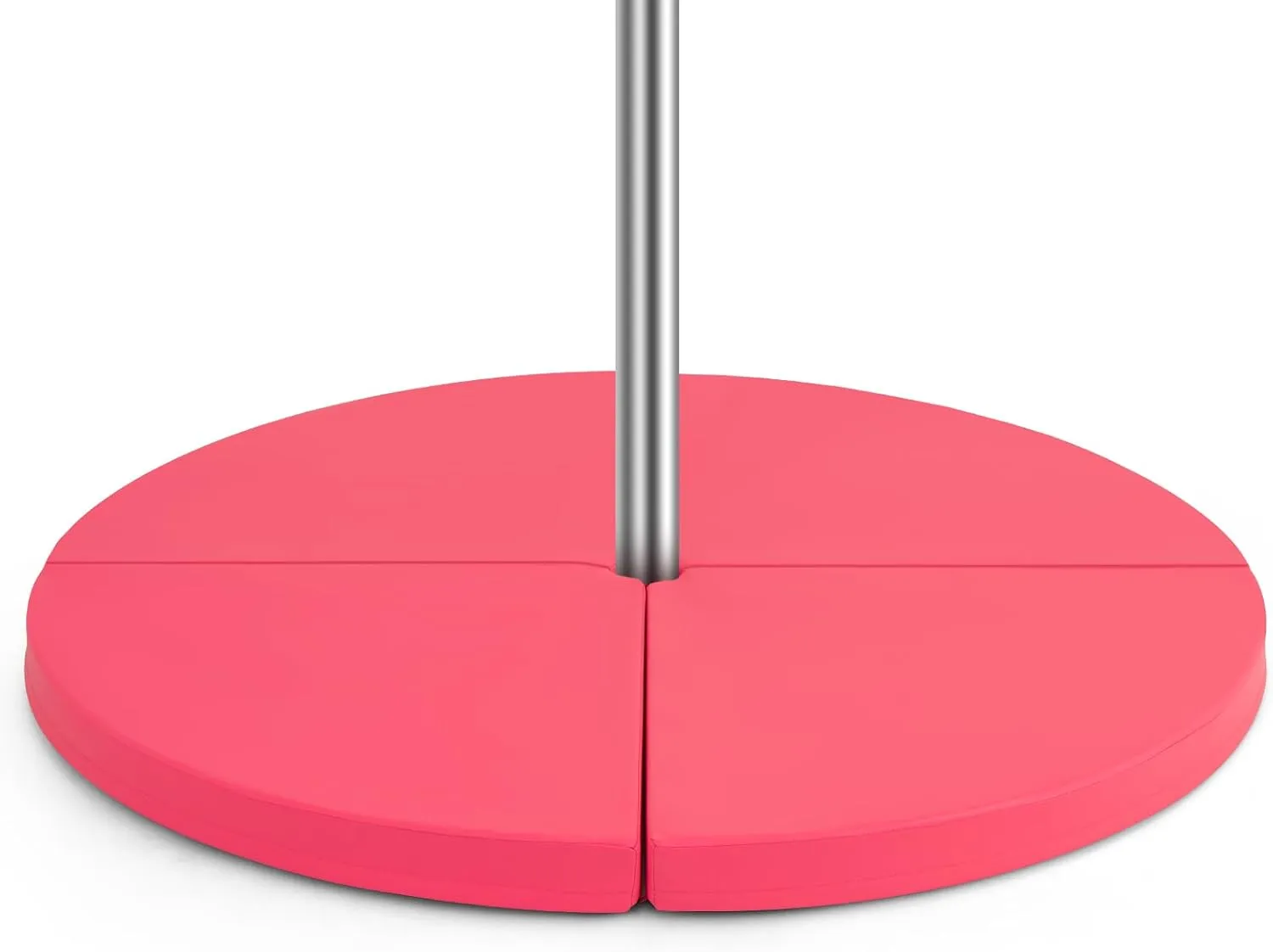 Tangkula Pole Dance Mat, Foldable Round Crash Mat with EPE Foam Padding & PU Cover, Protective Fall Safety Cushion for Home, Gym, Yoga Exercise