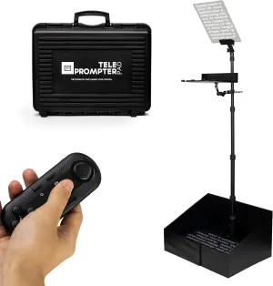 TELEPROMPTER Pad iPresent Pro Portable Presidential Prompter for iPad Tablet or Monitor - Includes Remote, Case and App - Stage Teleprompter for Presentations - Prompter for Live Speech