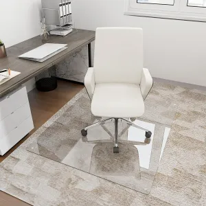 [Tempered Glass] 36" x 55" Glass Chair Mat, Heavy Duty Hard Floor Mat with Round Corner and Polished Edge, Office Chair Mat for Carpet Office Home Hardwood Floor Desk