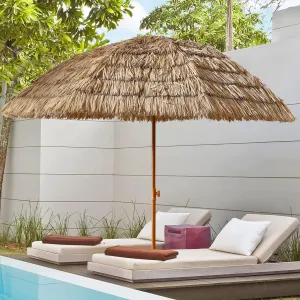 Thatched Patio Outdoor Tiki Umbrella Hot Tiki Hut Hawaiian Grass Skirt Beach Umbrella Straw Umbrella with Paraparafia