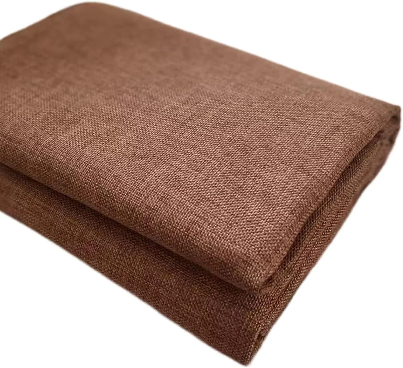Thick Upholstery Fabric for Chair, Faux Linen Type Cloth Material, for Tablecloth Sofa Seat (Brown 15, 2 Yard (57x 72 inch))