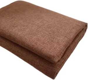 Thick Upholstery Fabric for Chair, Faux Linen Type Cloth Material, for Tablecloth Sofa Seat (Brown 15, 2 Yard (57x 72 inch))