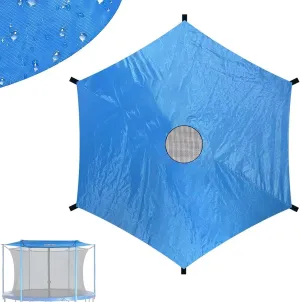 Trampoline Shade Cover 6/8/10/12/14/16ft Sun-Protection Waterproof Trampolines Canopy Anti-UVTrampolines Sunshade Accessories for Backyard Playground 6/8/12 Poles Easy Install (16FT)