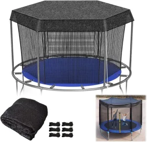 Trampoline Shade Cover, 6ft 8ft 10ft 12ft 14ft Trampoline Cover, Sun Protection Trampoline Tent, Easy to Install Trampoline Top Cover for Outdoor Backyard(6ft-6)