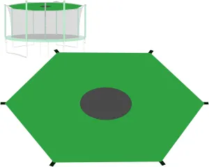 Trampoline Shade Cover – Waterproof Sunshade for 6/8 Pole Trampolines, Tear-Resistant UV Tent Canopy for Outdoor Rain & Sun Protection, Foldable Roof for Backyard, Patio, Sports Use