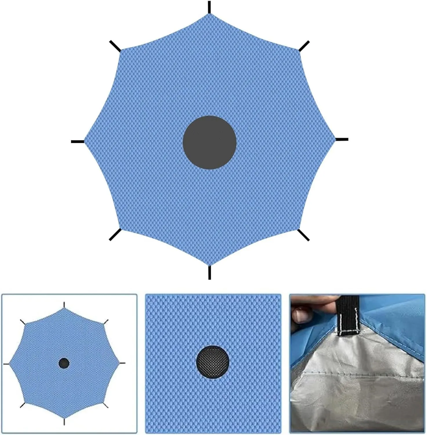 Trampoline Shade Cover,New 8ft 10ft 12ft 14ft 16ft Sun Protection Trampolines Canopy,Breathable Trampoline Tent Cover for Outdoor Backyard Playground