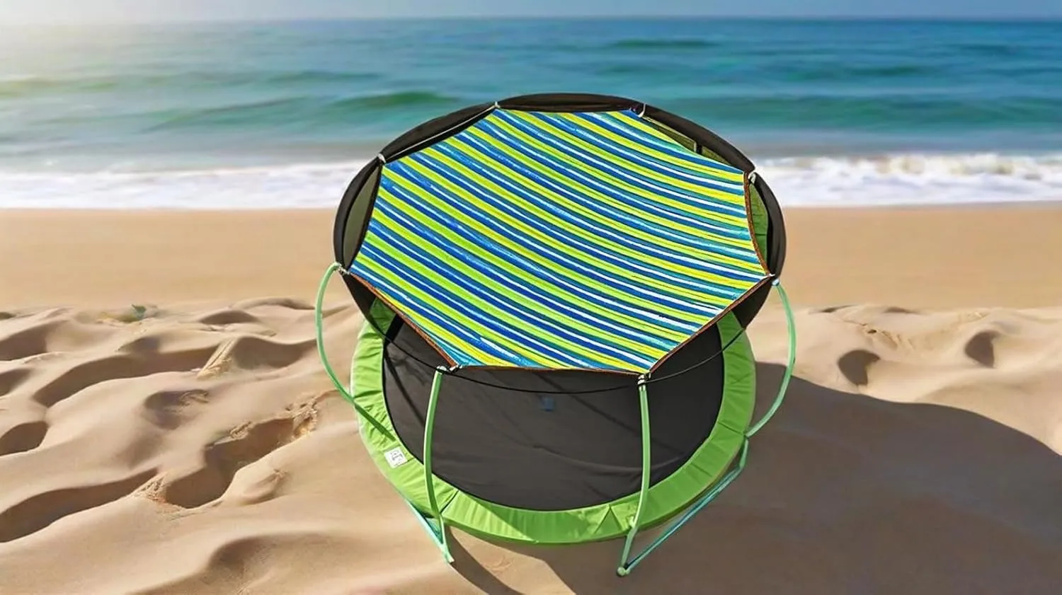 Trampoline Shade Cover,New Protection Trampoline Tent Cover,Sun Protection Trampolines Canopy Net Sunshade Accessories for Backyard Playground(10FT - 6 Poles)