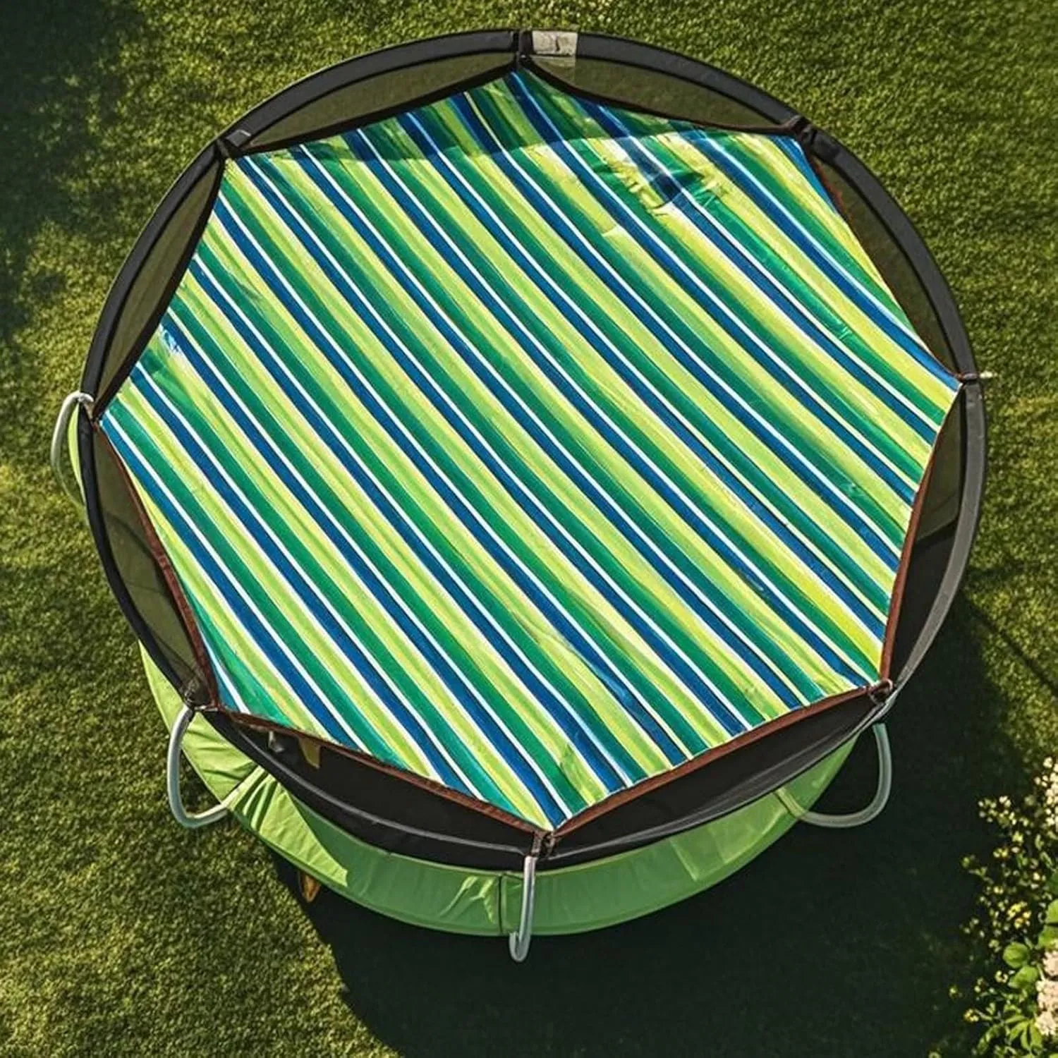Trampoline Shade Cover,New Protection Trampoline Tent Cover,Sun Protection Trampolines Canopy Net Sunshade Accessories for Backyard Playground(10FT - 6 Poles)
