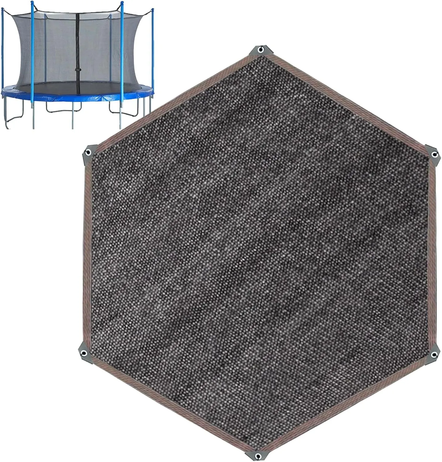 Trampoline Sun Shade Cover - Canopy Awning Trampoline Sun Protection Rain Cover For Trampoline Waterproof Foldable Sunblock Shade Cloth For Patio Backyard Garden
