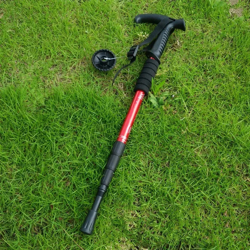 Trekking Poles Shock Absorption Foldable Ultralight Hiking Pole Suitable For Outdoor Camping Mountaineering Backpacking And Trip
