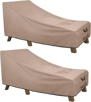 ULTCOVER Waterproof Patio Lounge Chair Cover Heavy Duty Outdoor Chaise Lounge Covers 2 Pack - 72L x 28W x 30H inch