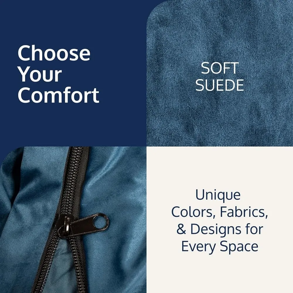 ULTIMATE SACK 4ft Bean Bag Chair, Oversize Bean Bag Chair for Adults, Comfy Chair Bean Bag Couch Lounge Sofa Loveseat Furniture | Cloud Suede