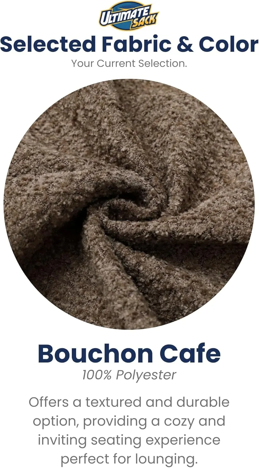 ULTIMATE SACK 6ft Bean Bag Chair, Oversize Bean Bag Chair for Adults, Comfy Chair Bean Bag Couch Lounge Sofa Loveseat Furniture | Cafe Bouchon