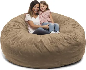 ULTIMATE SACK 6ft Bean Bag Chair, Oversize Bean Bag Chair for Adults, Comfy Chair Bean Bag Couch Lounge Sofa Loveseat Furniture | Camel Fur