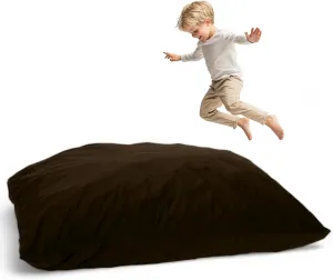 ULTIMATE SACK Bean Bag Floor Pillow, Oversize Pillow, Comfy Chair Couch Lounge Sofa Loveseat Furniture | Brown Fur