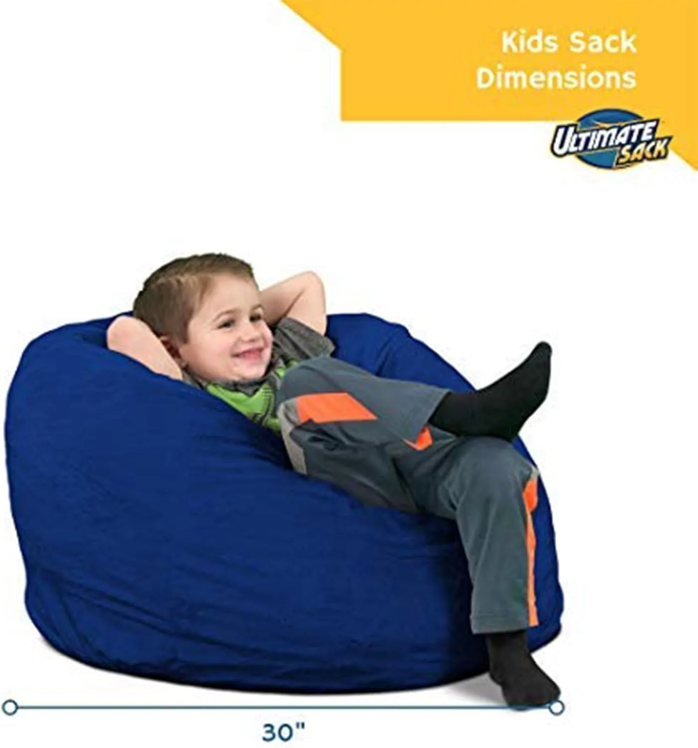 ULTIMATE SACK Kids Bean Bag Chair, Oversize Bean Bag Chair for Adults, Comfy Chair Bean Bag Couch Lounge Sofa Loveseat Furniture | Purple Suede