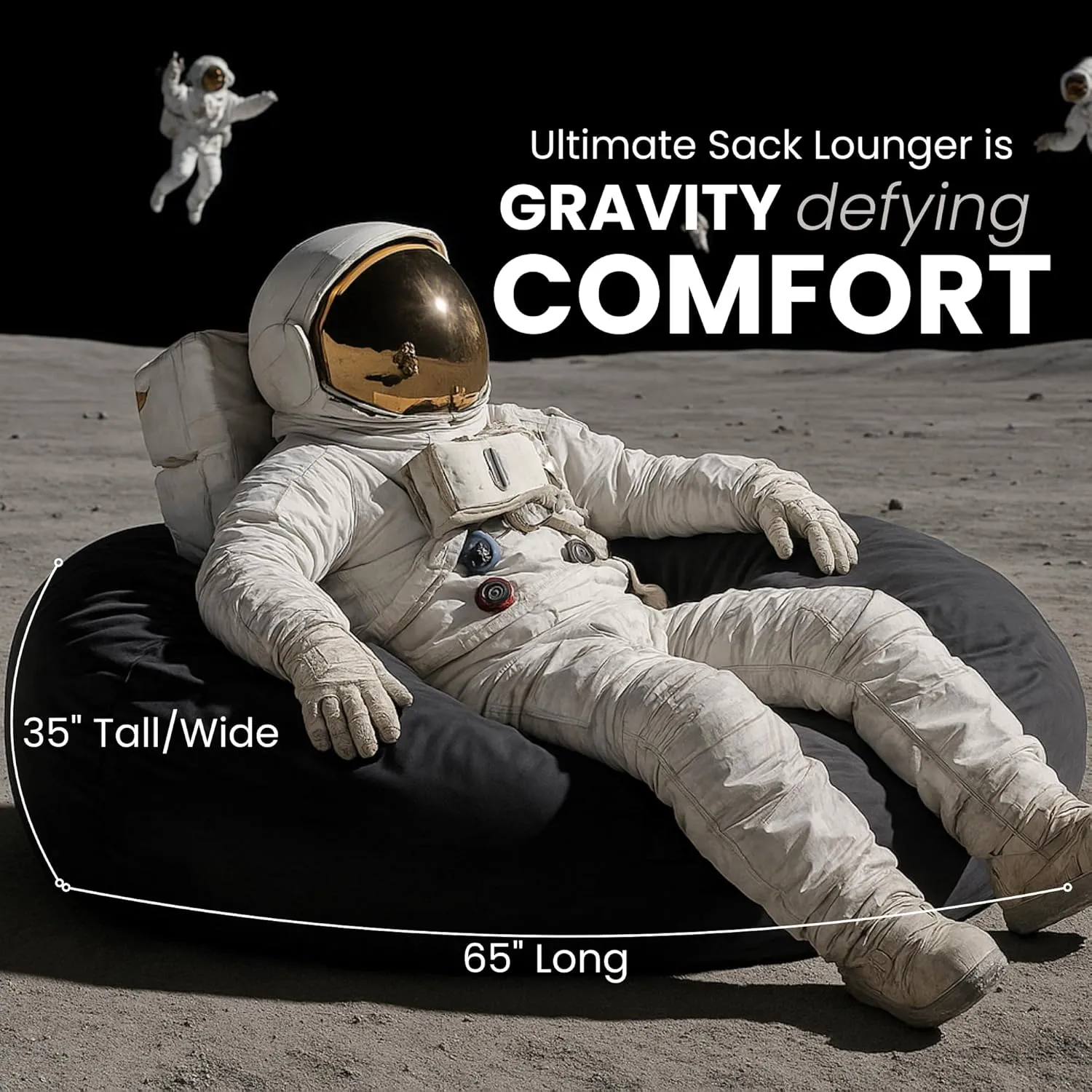 ULTIMATE SACK Lounger Bean Bag Chair, Oversize Bean Bag Chair for Adults, Comfy Chair Bean Bag Couch Lounge Sofa Loveseat Furniture | Burgundy Suede
