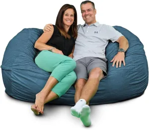 ULTIMATE SACK Lounger Bean Bag Chair, Oversize Bean Bag Chair for Adults, Comfy Chair Bean Bag Couch Lounge Sofa Loveseat Furniture | Cloud Fur