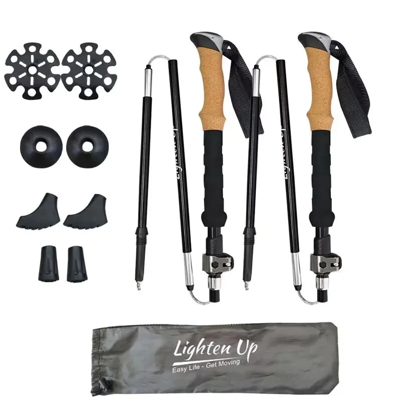 Ultra-Light Telescopic Carbon Fiber Trekking Pole for Mountaineering