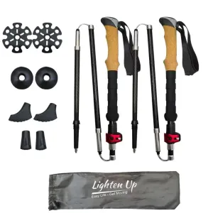 Ultra-Light Telescopic Carbon Fiber Trekking Pole for Mountaineering