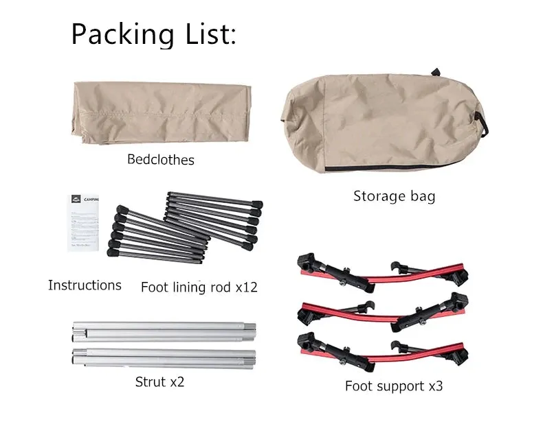 Ultralight Folding Camping Cot – Portable Aluminum Bed for Outdoor Hiking, Backpacking, and Travel