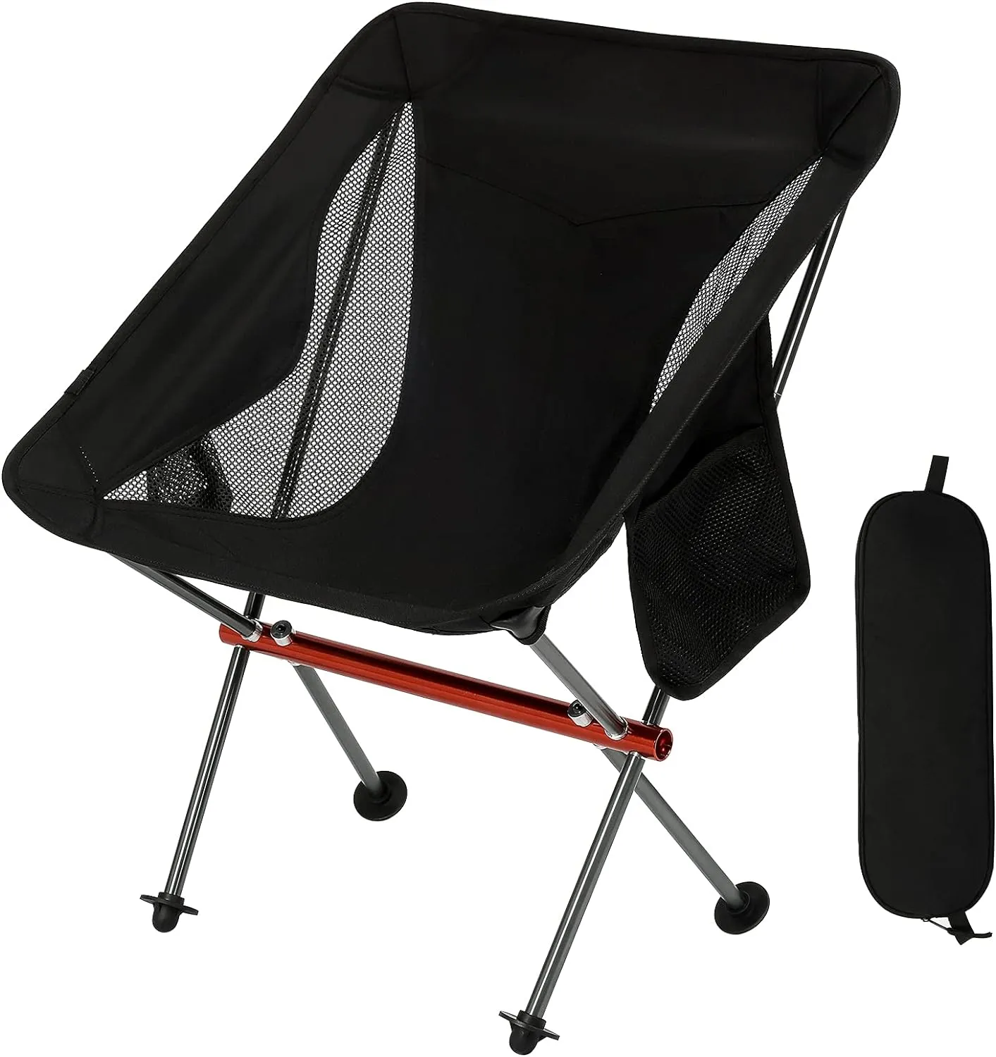Ultralight Portable Camping Chair,Aviation Aluminum Frame Compact Folding Chairs, 300lbs Capacity with Wide Feet and Storage Bag, Suitable for Camping,BBQ,Hiking,Beach,Lawn