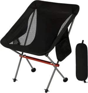 Ultralight Portable Camping Chair,Aviation Aluminum Frame Compact Folding Chairs, 300lbs Capacity with Wide Feet and Storage Bag, Suitable for Camping,BBQ,Hiking,Beach,Lawn