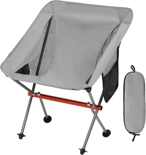 Ultralight Portable Camping Chair,Aviation Aluminum Frame Compact Folding Chairs, 300lbs Capacity with Wide Feet and Storage Bag, Suitable for Camping,BBQ,Hiking,Beach,Lawn