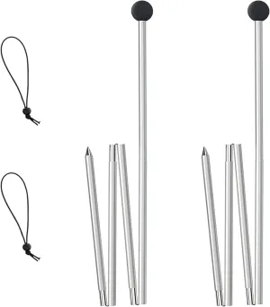 UMARDOO Family Beach Tent Extra Replacement Aluminum Foldable Poles, Portable Telescoping Tent Poles for Awnings Canopy (6.5FT)