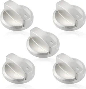 #US Replacement Part for 2E822 Stainless Steel Stove Knobs for Wolf Range CT36G/S - 5 Pack knobpart#4561754