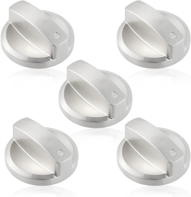 #US Replacement Part for 2E822 Stainless Steel Stove Knobs for Wolf Range CT36G/S - 5 Pack knobpart#4561754
