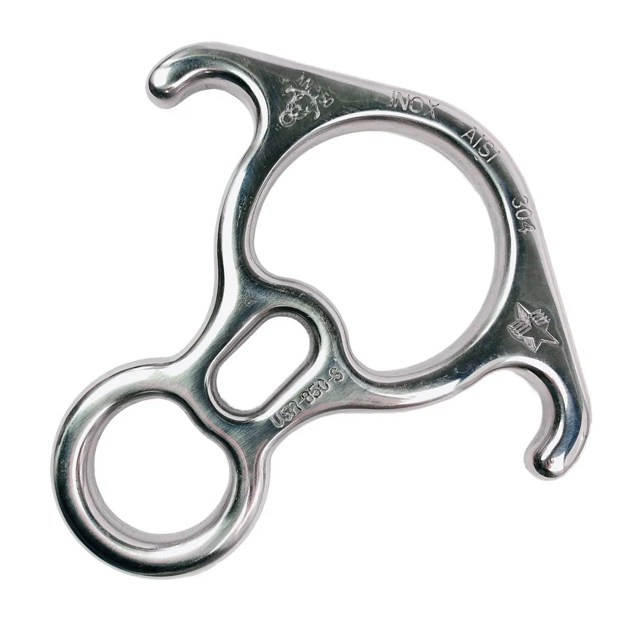 US Rigging Supply USR850S Big "8" Rescue Descender, Stainless Steel