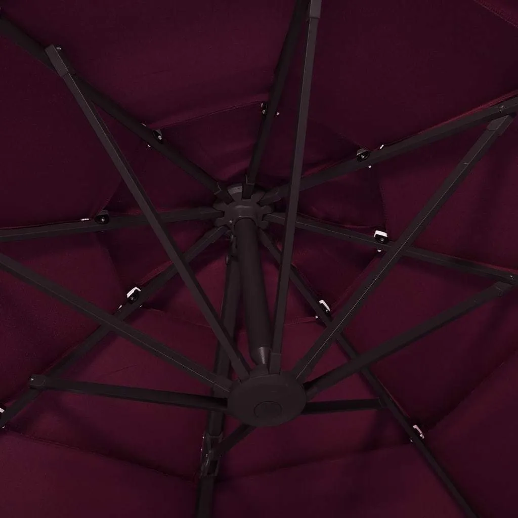 vidaXL 4-Tier Parasol with Aluminum Pole Garden Umbrella Sunshade Multi colors