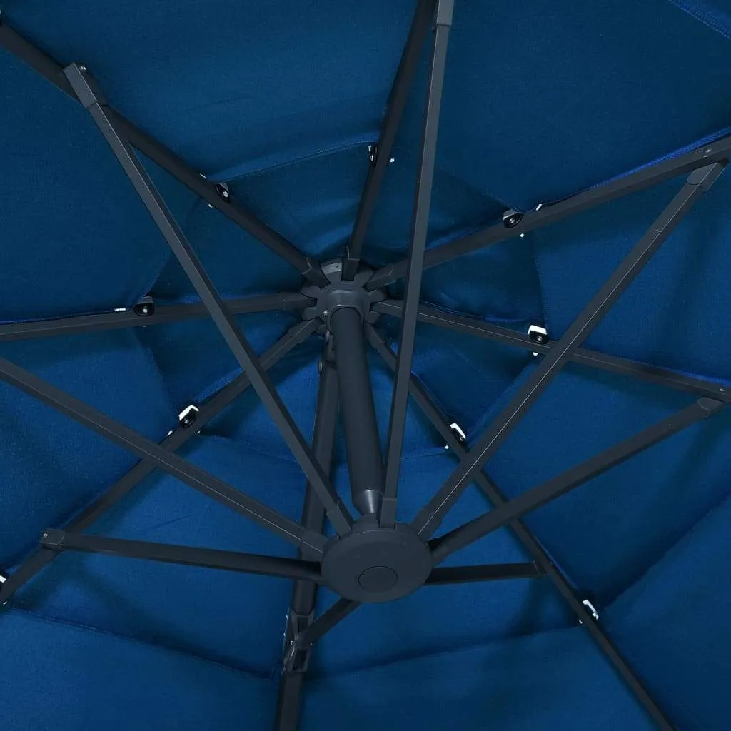 vidaXL 4-Tier Parasol with Aluminum Pole Garden Umbrella Sunshade Multi colors