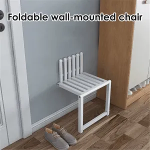 Wall-Mounted Folding Chair - Space-Saving Design for Home or Office