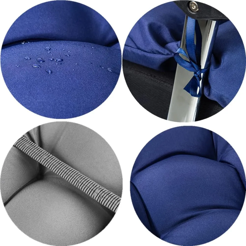 Waterproof Adirondack & Rocking Chair Cushion Indoor and Outdoor High Back Patio Cushions with Ties 43.3 X 19.7 Inch(Without Chair) (Coffee, 1)
