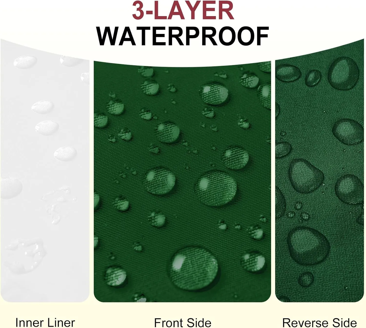 Waterproof Outdoor Chair Cushions 22x22, Outdoor Cushions for Patio Furniture with Removable Cover, Outdoor Deep Seat Patio Cushion Set with Backrest for Sofa, Couch and Patio Chairs, Forest Green