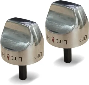 WB03K10265 Burner Control Knobs, 2 Pcs Top Burner Control Knob Assembly for General Electric CGS985SET1SS Gas Stove,Replacement for AP4363671 PS2339711 WB03K10242 1473247 EAP2339711
