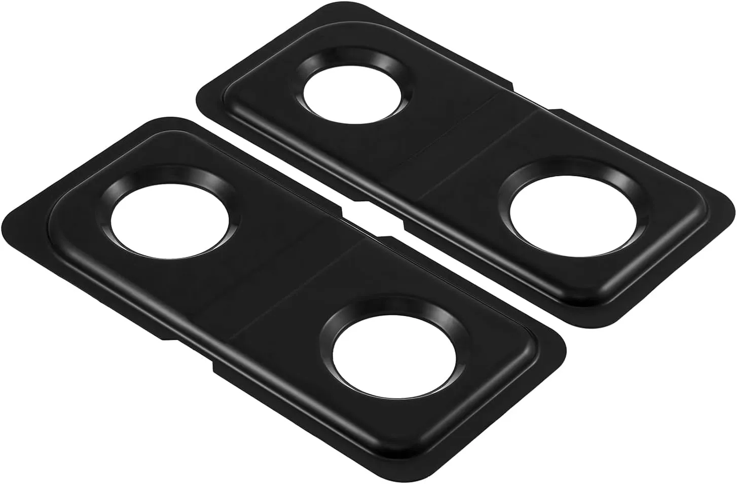 WB34K10009 WB34K10010 Drip Pans Cooktop Replacement Parts for GE Oven Double Burner Drip Pan Rectangle Stainless Steel Range Cooktop Drip Bowls GE Spectra XL44 Gas Stove Drip Pans Oven Parts 2 Pcs