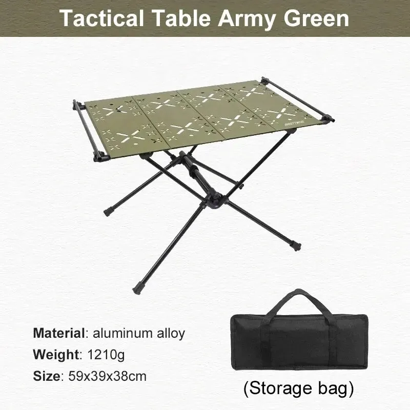 WEST TUNE Camping Table with IGT Stove Portable Aluminium Folding Table