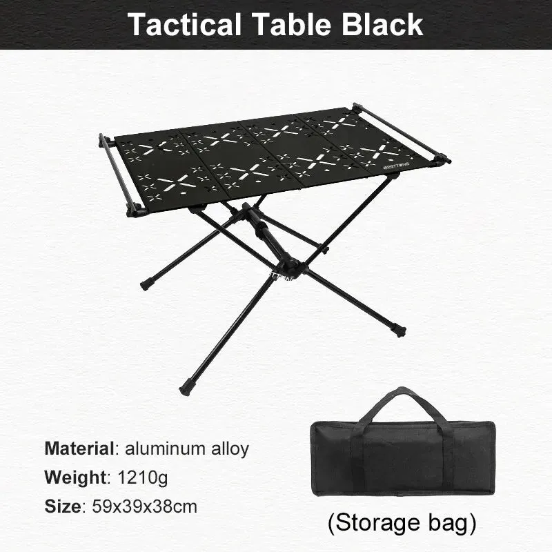 WEST TUNE Camping Table with IGT Stove Portable Aluminium Folding Table