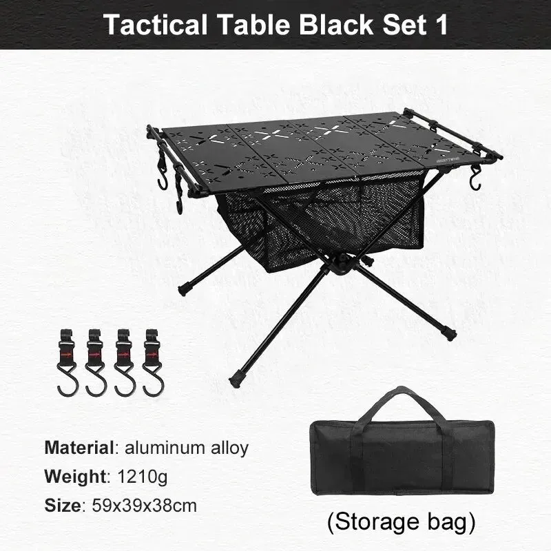 WEST TUNE Camping Table with IGT Stove Portable Aluminium Folding Table