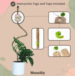 Wholesale Partner: Mossify - 42" Bendable Coir Pole