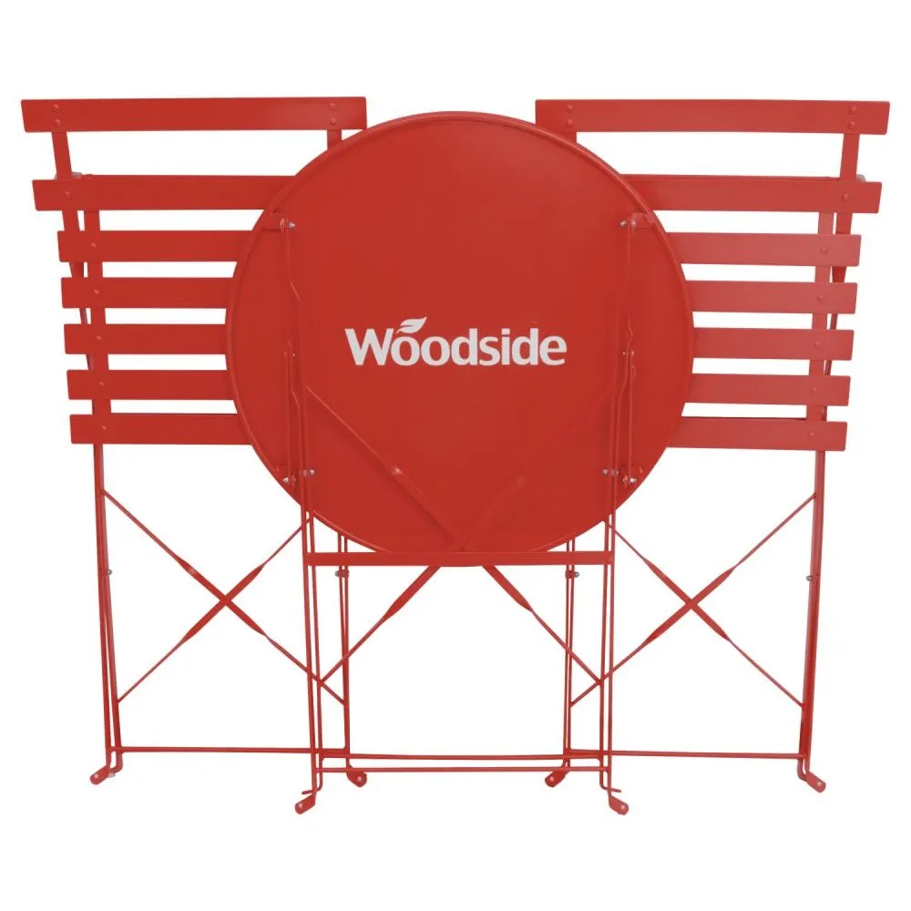 Woodside Aylsham Outdoor Garden Patio Folding Table & Chair Bistro Set 6 Colours