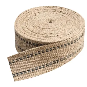 Yaeccc Craft Jute Webbing Tape, 2" x 10 Yd,11 lbs Heavy-Duty for Chair Repair, Crafting, Burlap Ribbon, Upholstery,Black Chair Webbing